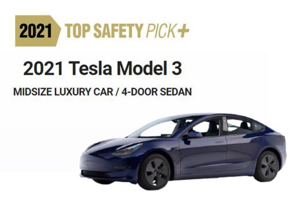沒有雷達一樣安全！Tesla Model 3重返IIHS最高安全評級