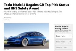 沒有雷達一樣安全！Tesla Model 3重返IIHS最高安全評級 13162