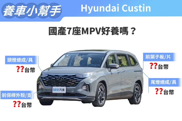 2023年式Hyundai Custin！保養親民 唯獨零件略貴！ 16351