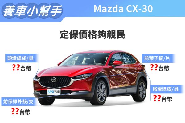2024年式Mazda CX-30養車成本 貴在稅金與零件 18117
